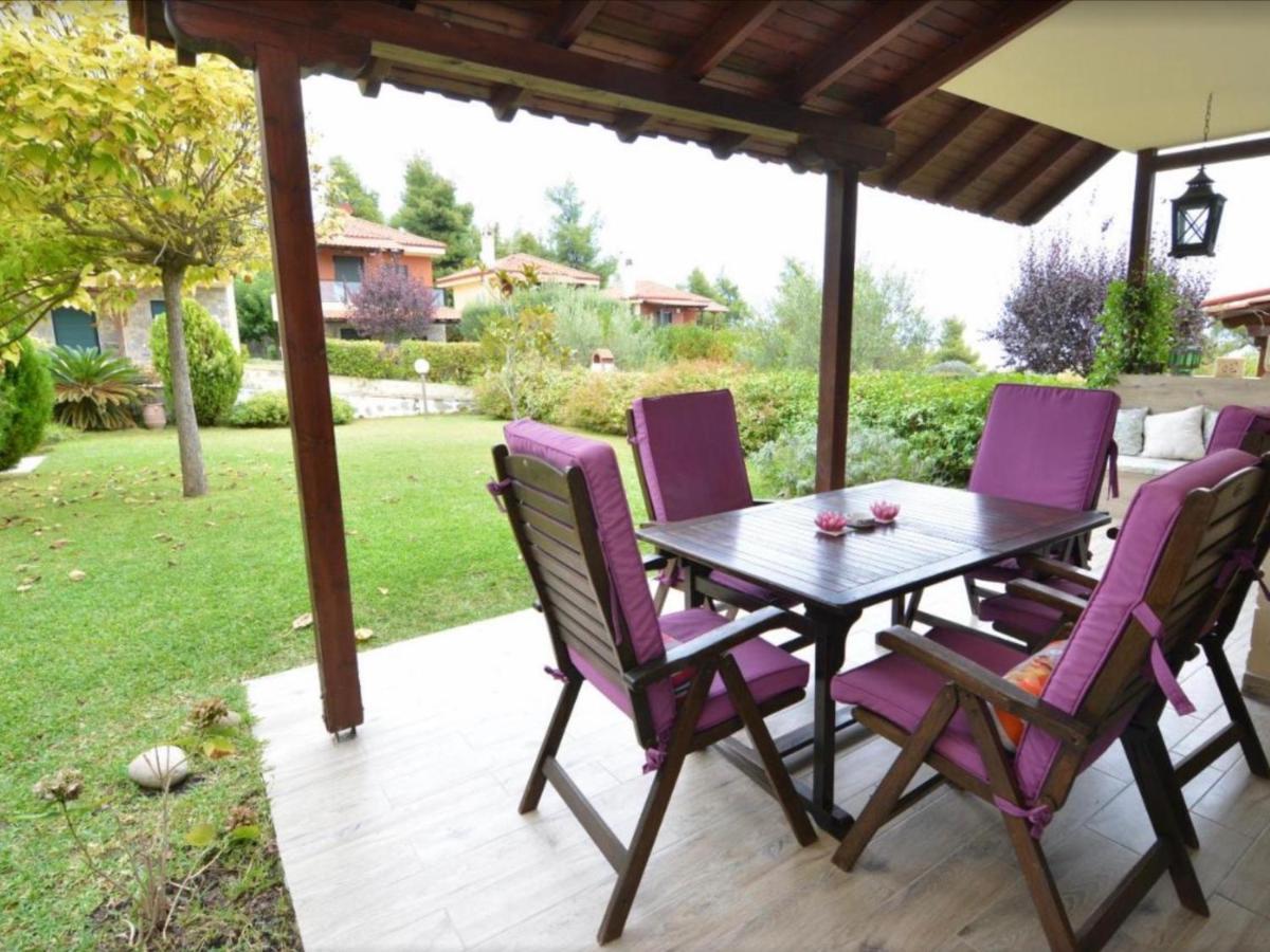 Amazing Villa With Views Sea In Paliouri Bagian luar foto