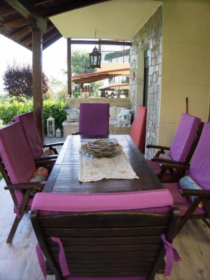 Amazing Villa With Views Sea In Paliouri Bagian luar foto