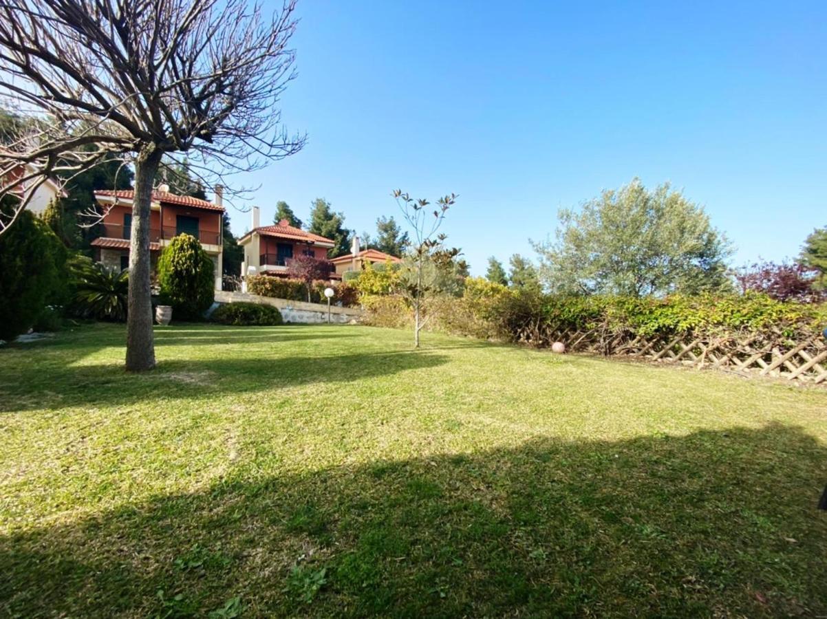 Amazing Villa With Views Sea In Paliouri Bagian luar foto