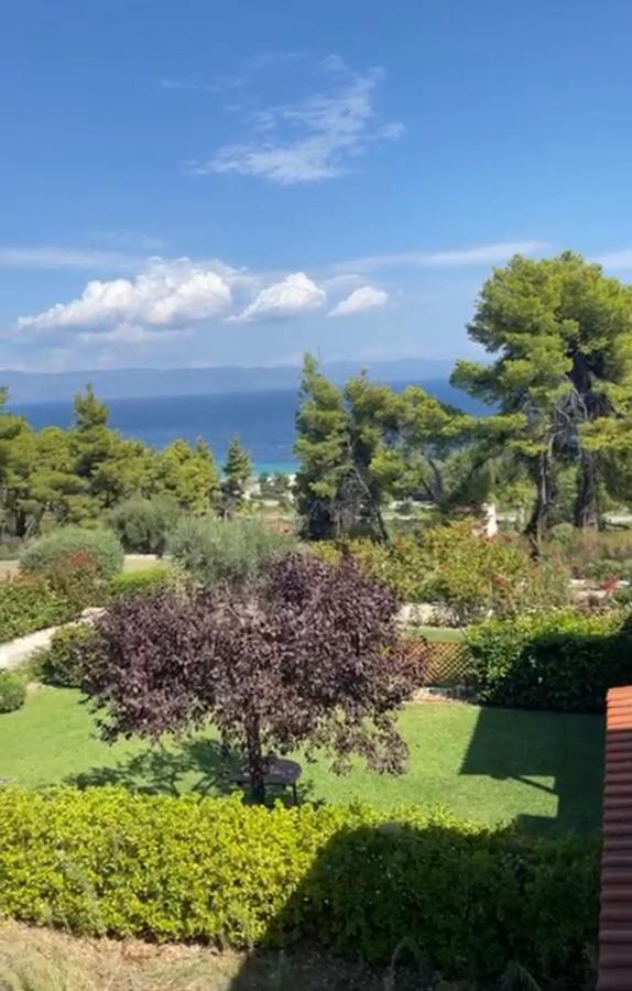 Amazing Villa With Views Sea In Paliouri Bagian luar foto
