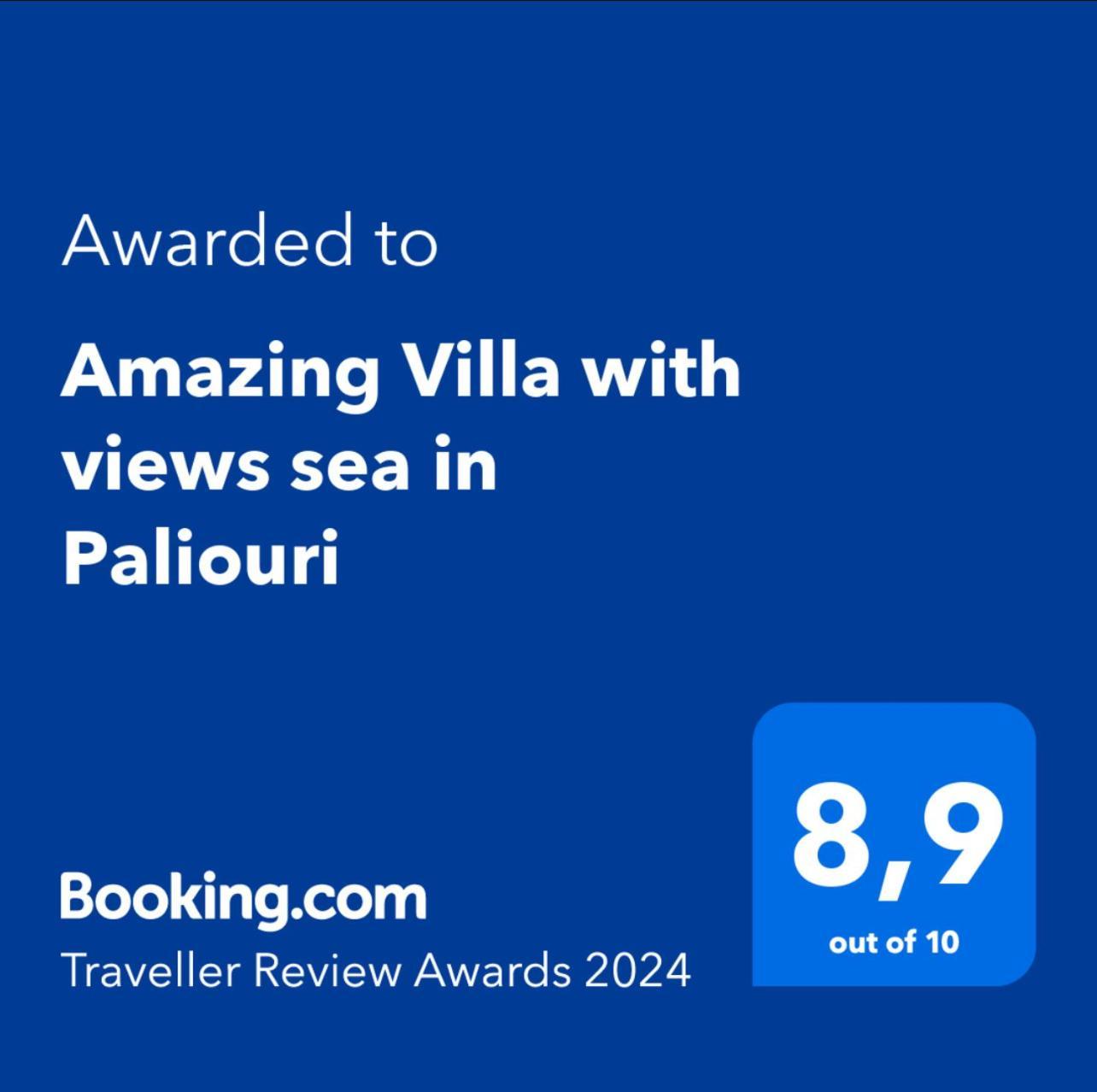 Amazing Villa With Views Sea In Paliouri Bagian luar foto